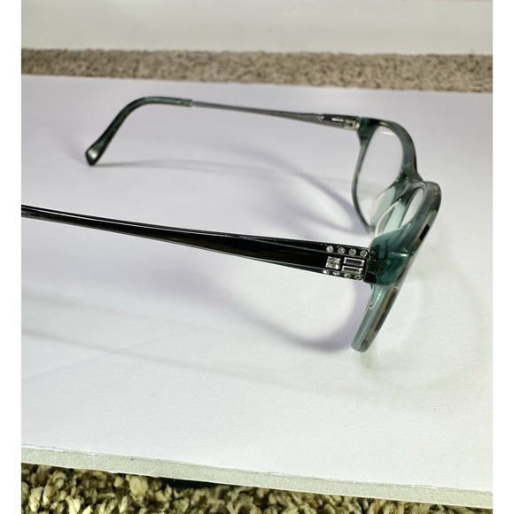 Vera Wang FRAMES ONLY V388 51 16 133 Full Rim Eyeglasses Teal Black main image 4